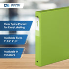 Davis Group Premium Economy Binder - Round Ring - 1" - Lime Green - 6 Pack-Round Ring, Non-Locking