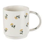 General Supply Goods + Co - Tasse en céramique avec glaçure matte  – 570 ml – Floral-Construction en céramique durable pour une utilisation quotidienne