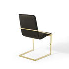 Modway Pitch Performance Velvet Dining Armchair - Gold/Black-Chair Weight Capacity: 330 lbs.