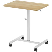 HOMCOM - Bureau réglable en hauteur - 28 po L x 18,9 po l x 45,3 po H - bois naturel-Le vérin à gaz ajuste en douceur la hauteur du bureau entre 29,5 po et 45,3 po (75-115 cm)