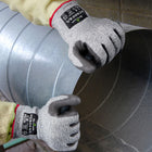 SHOWA S-TEX Smooth Polyurethane A5 Cut Resistant Poly Glove - Knit HPPE/Stainless Steel Liner - Grey - X-Large -Size 9 - XLarge