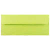 JAM Paper Enveloppe nº 10 (4,13 po x 9,5 po) nuances vives en papier recyclé, limette, 500/bte-Type de produit : enveloppe recyclée Brite Hue