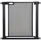 PawHut - Barrière pour Animaux en Métal 29,5"-32,3" avec Porte à Fermeture Automatique et Double Verrouillage-Bloc de verrouillage inférieur pour une stabilité accrue