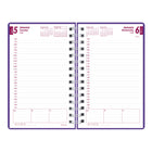 Brownline - 2027 agenda quotidien DuraFlex avec couverture en poly texturé en deux pièces – 8 po x 5 po – couleurs assorties-Chaque page comporte trois blocs pour les notes et les appels