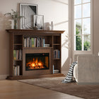 HOMCOM - Insert de foyer électrique 27 po avec télécommande, noir-Simulation de flammes et braises d'un grand réalisme pour plus de convivialité 