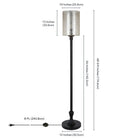 Hudson&Canal Numit 68.75" Tall Floor Lamp with Glass Shade - Blackened Bronze/Mercury Glass-Clean with a soft, dry cloth and no harsh chemicals or abrasive cleaning materials