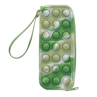 Gry Mattr Kids Eyeglass Case - Pop It-Green zipper fastener
