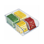 Azar - Petit bac de rangement en plastique - 3,62 po x 7 po x 11 po - Transparent - Paquet de 4-4