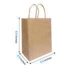 Reliabag - Sac En Papier Avec poignees Torsadees, Kraft, 5,3 po L X 3,5 po P X 8,5 po H, Paquet De 100-Poignees renforcees en ficelle torsadee