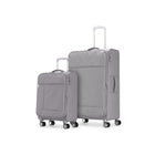 Bugatti Amsterdam 2-Piece Softside Luggage Set - Grey-Made of new resistant TPU material, providing water resistance for worry-free travel in any conditions
