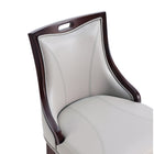 Manhattan Comfort Emperor 19" Traditional Faux Leather Upholstered Barstool - Light Grey-10