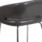 Flash Furniture Fusion Series Contemporary Leather Side Reception Chair - Grey-Chrome Legs