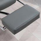 HOMCOM - Fauteuil de bureau exécutif inclinable en similicuir avec accoudoirs - gris-Couleur : Gris