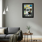 Genesis Discography Print with Platinum LP - Framed Print - 29" x 38"-Ready to hang - arrives fully assembled
