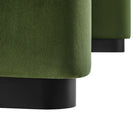 Modway Koda Performance Velvet Waterfall Ottoman - Black/Moss Green-9