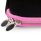 Vangoddy - Housse de protection en néoprène pour ordinateur portable 12" avec poche supplémentaire - Noir/Rose-Intérieur rembourré pour amortir les chocs et prévenir les rayures