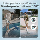 Aiper - PilotFlow V3 Aspirateur de piscine portable pour piscines creusées et hors sol avec une puissance d'aspiration de 21 GPM et une perche télescopique-Dimensions : 8,4 x 8,8 x 61,8 pouces