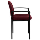 Flash Furniture – Chaise empilable en tissu avec structure en acier et accoudoirs, bourgogne-S'empile jusqu'à 5 chaises de hauteur
