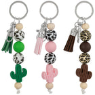 Merangue Cactus Ponytail Keychain-Features soft ponytail tie with cactus charm