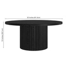 Hudson&Canal Rollan 32"W Round Coffee Table - Black Grain-8