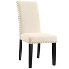Modway Parcel Dining Upholstered Fabric Side Chair - Beige-Modern Accent Chair