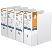 QuickFit Reliure robuste, 5 po, anneaux en D, Blanc, paquet de 4-3 Reliure À Anneaux