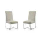 Manhattan Comfort - Lot de 2 chaises de salle à manger modernes Element 19,68 po en velours capitonné - Champagne-Chaise de salle à manger moderne parfaite pour la salle à manger et le salon d’appoint Lot de 2