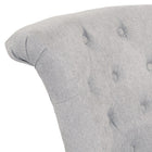 Hannah Tufted Office Chair, Fog-Grey Wood Base and Metal Finish with wheel carpet castors