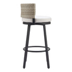 Zuo Midnight Wave Barstool - White-3 year limited warranty