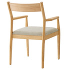 Modway Solara Fabric Wood Dining Armchairs - Natural/Heathered Weave Beige - 2 Pack-8