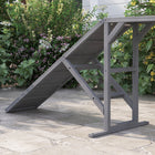 PawHut Dog Agility Equipment Ramp with Safety Bar, Non-slip Surface - Grey-Constructed from fir wood, fit for outdoor uses;