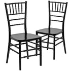 Flash Furniture HERCULES PREMIUM Series Black Resin Stacking Chiavari Chairs - 2 Pack-1000 lb. Weight Capacity