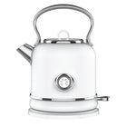 JS Gourmet Retro Collection 1.7 L Electric Stainless Steel Kettle - White-1.7 L capacity