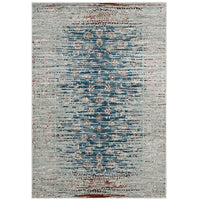 Modway - Hesper Treillis floraux contemporains vieillis Tapis de comédie 8 pi l x 10 pi L - Beige sarcelle et brun-Tapis contemporain en treillis floral vieilli