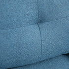 HOMCOM - Fauteuil d’appoint moderne avec large assise - pieds en acier - capitonné à boutons pour chambre - bleu-Les patins de pieds réglables assurent stabilité et équilibre sur un sol irrégulier 
