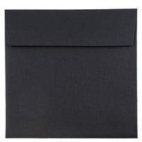 JAM Paper Square Invitation Envelopes - 8.5 x 8.5 - Black Linen - 25 Pack-Perfect for Greeting Cards, Invitations, Weddings or any announcement