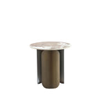 Manhattan Comfort Monica 19.68" Modern Glam End Table - Gold-Modern End Table for Living Room Use