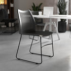 Flash Furniture HERCULES Series 661 lb. Capacity Black Sled Base Stack Chair with Air-Vent Back-661 lb. Weight Capacity