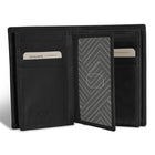 Champs Onyx Leather Vertical Wallet - Black-Double Bill compartment