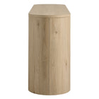 Modway Duval 71" Rounded Sideboard Storage Cabinet - Hickory Frost-Non-Marking Floor Glides