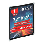 Azar - Porte-affiche en plastique à chargement latéral vertical/horizontal pour vitrine - Transparent-Vendu en paquets de 1