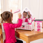 Melissa & Doug Wooden Beauty Salon Play Set with Vanity and Accessories - 18 Pieces-8