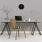 Swingline Black Fashion Wall Clock-Quartz sweep silent movement ensures no ticking; Ideal for office environment