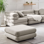 Modway Jubilee Modular Performance Velvet Ottoman - Almond-Zigzag Spring Pocket Coils