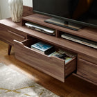 Modway Omnistand 74" TV Stand - Walnut-Splayed Wood Legs
