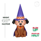 GEMMY Airblown Inflatable Halloween Dog with Witch Hat - 48"-6