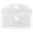 JAM Paper #10 Plastic Envelopes with VELCRO Brand Closure, 1 Expansion, 5.25 x 9.5, Clear Poly, 24 Pack (921V1clg)-Size: 5-1/4" x 10"