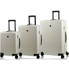 Champs Vintage Muse 3-Piece Luggage Set - Ivory/Black-Expansion on all cases