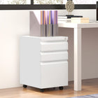 Vinsetto - Armoire à dossiers en acier format letter/A4/legal avec barre de suspension - blanc-Rail ajustable dans le grand tiroir pour dossiers format A4, légal et lettre 
