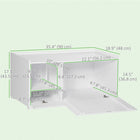 PawHut Cat Hidden Litter Box Enclosure - White-Sleek white finish complements any home deco 